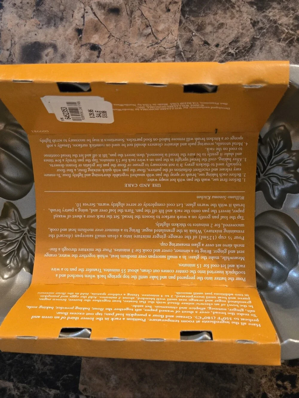Williams Sonoma Orange Autumn Cakelet Set